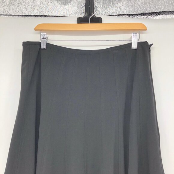 hanna & gracie Black Flared Knee Length Midi Skirt size 10 - Picture 4 of 13